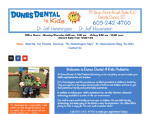 Tablet Screenshot of dunesdental4kids.com